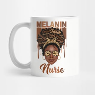 Melanin Magic, Nurse, Black girl magic, black queen Mug